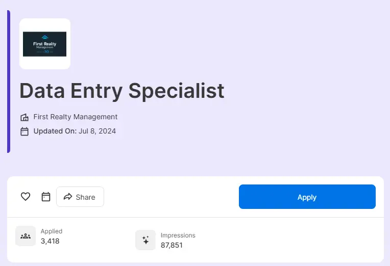 Data Entry Specialist