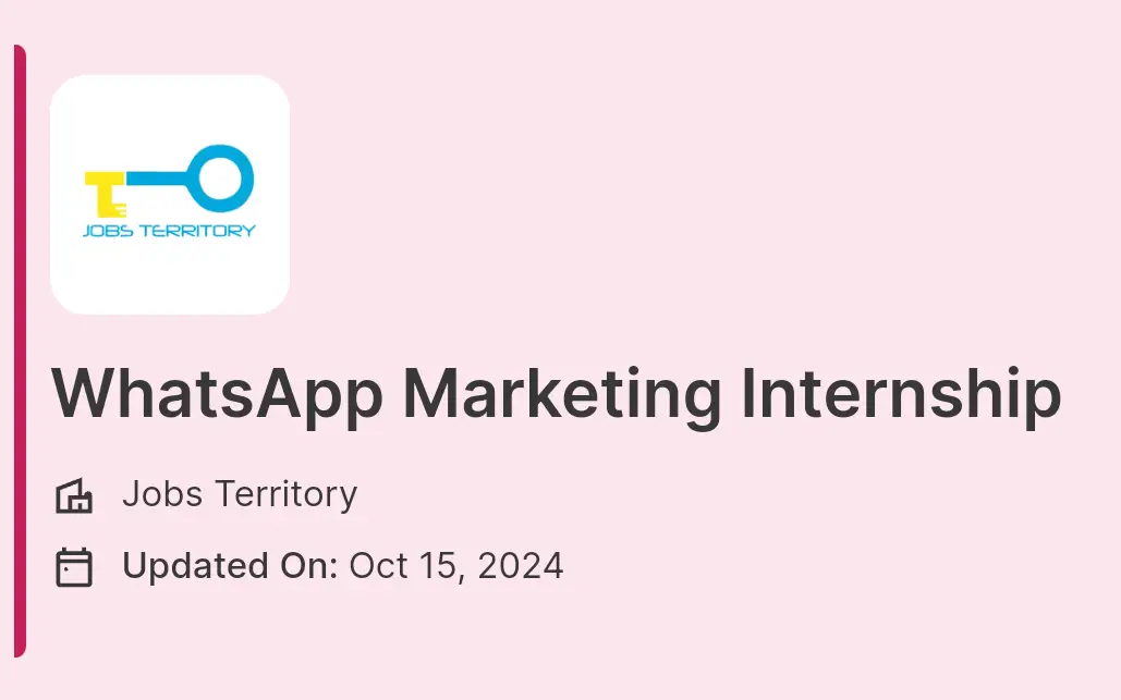 WhatsApp Marketing Internship